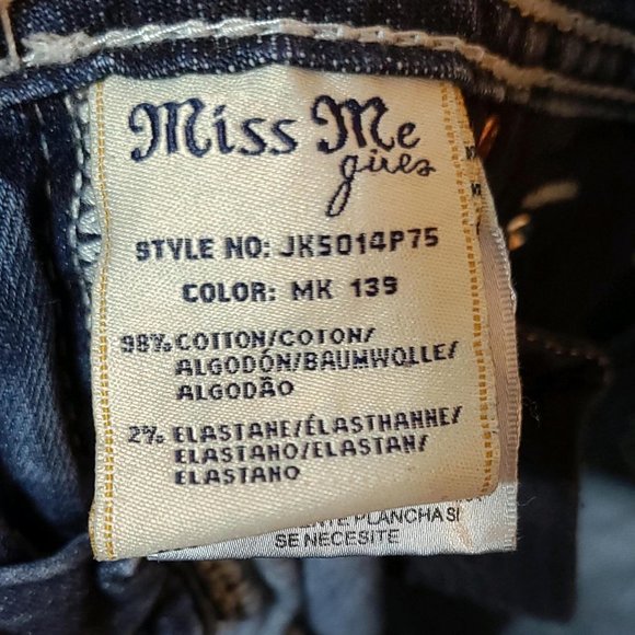 Miss Me Girls Size 10 Denim Capri, Medium Wash - Picture 6 of 7